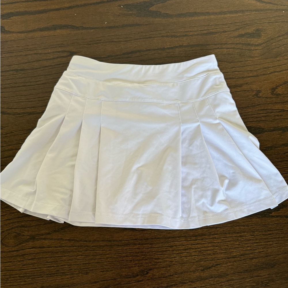 White tennis skort